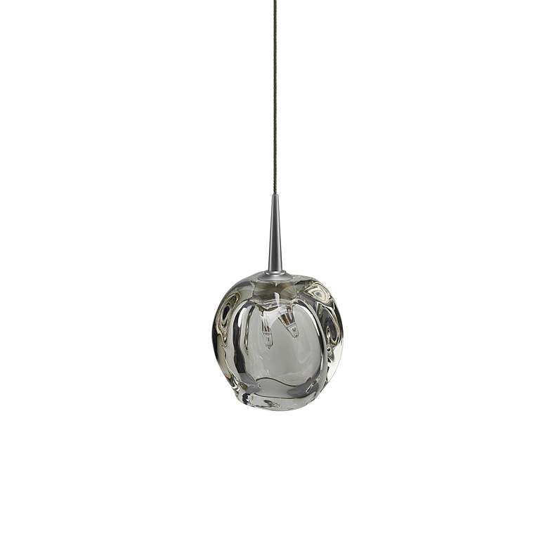 Image 2 Aurora 4 1/2" Wide Chrome LED Mini Pendant w/ Clear Glass more views
