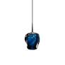 2_Aurora 4 1/2"W Matte Chrome LED Mini Pendant with Blue Glass more views