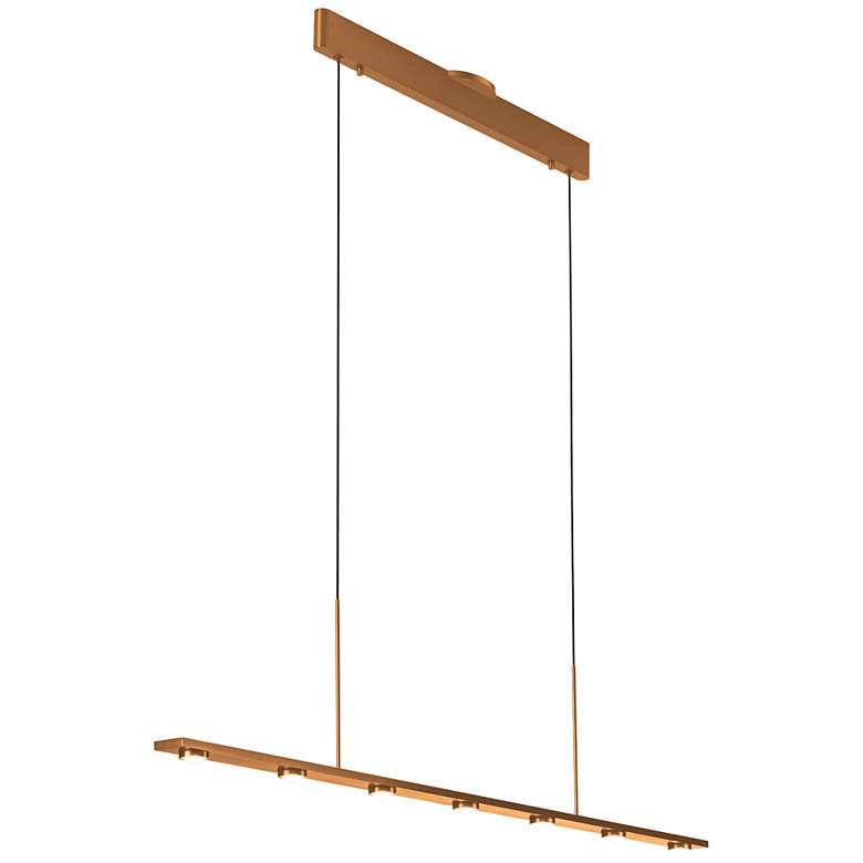 Image 1 Aurora 51.3" Brushed Champagne Linear Pendant