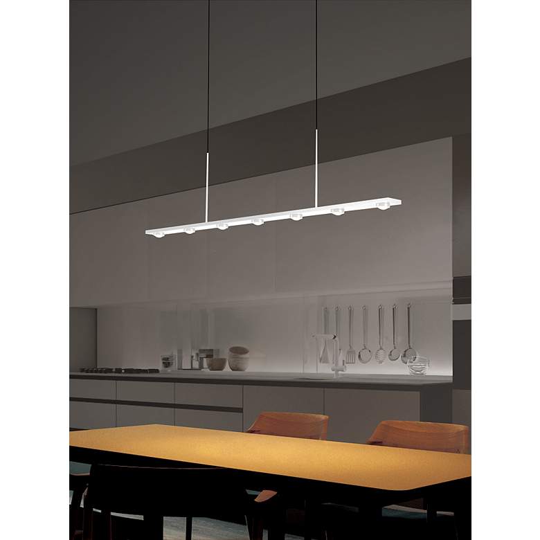 Image 2 Aurora 51.3" Brushed Champagne Linear Pendant more views