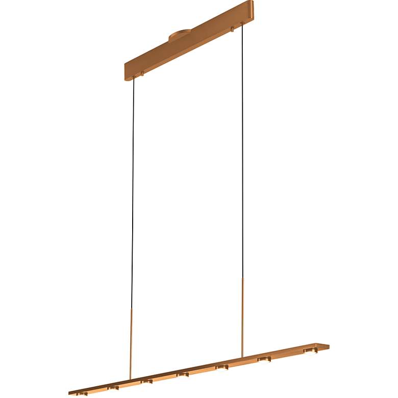 Image 4 Aurora 51.3" Brushed Champagne Linear Pendant more views