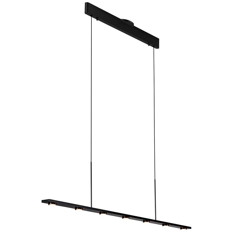 Image 1 Aurora 51.3" Satin Brushed Black Linear Pendant
