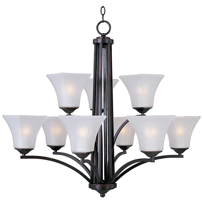 Image 1 Aurora 9-LOil Rubbed Bronze Chandelier