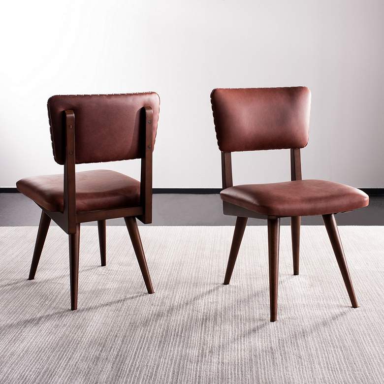 Image 1 Aurora Brown Dining Chair Set of 2