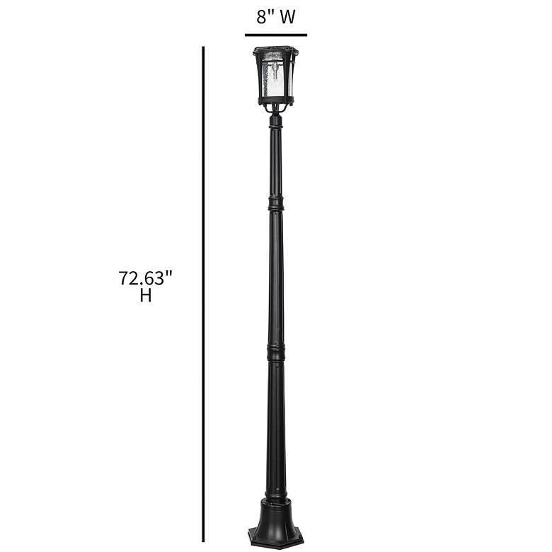 Image 3 Aurora Bulb 72 3/4" High Black LED Outdoor Solar Post Light more views