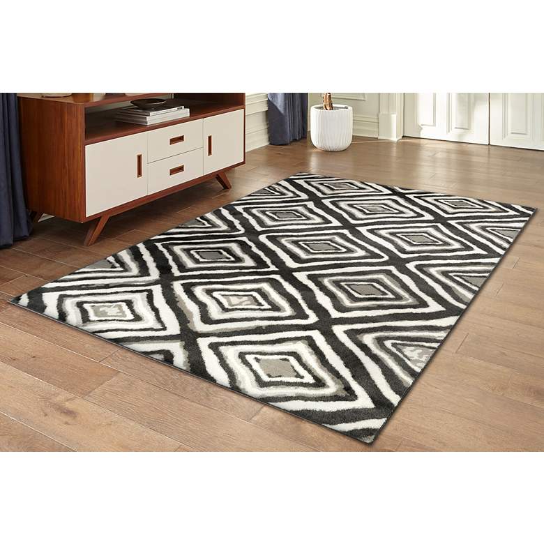 Image 1 Aurora Chora 285047 5&#39;3 inchx7&#39;6 inch Gray Rectangular Area Rug