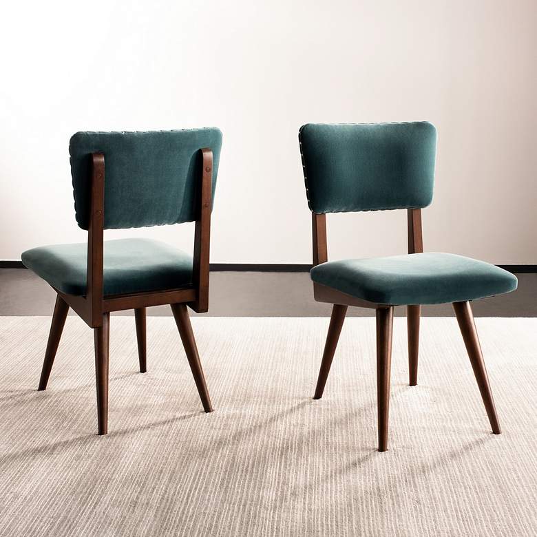 Image 1 Aurora Dark Teal Dining Chair Set of 2