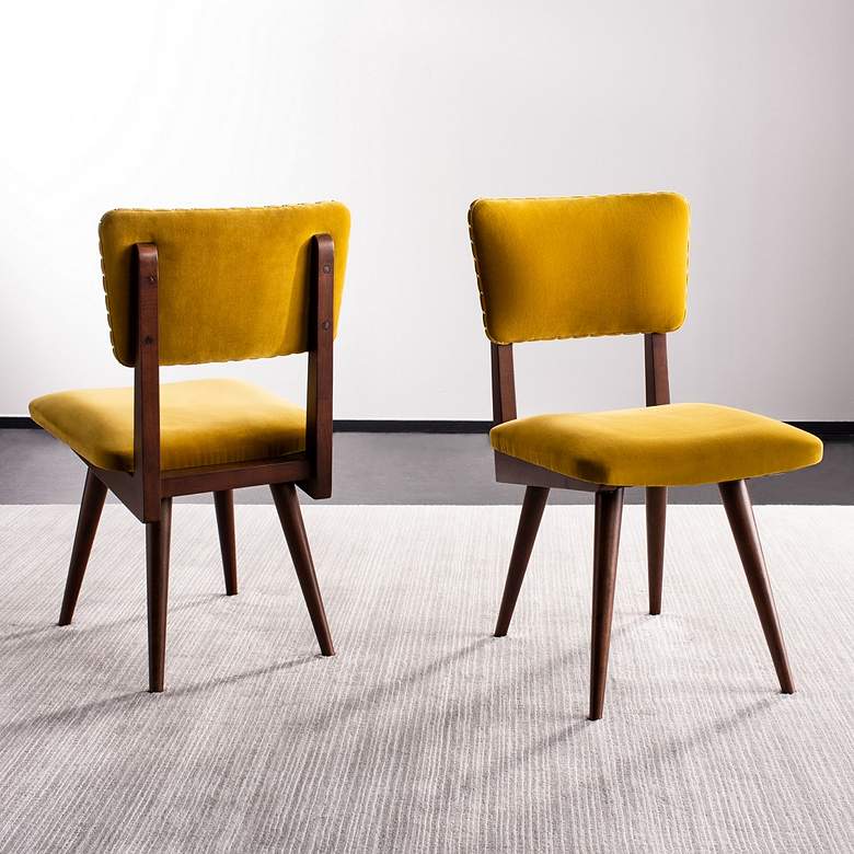 Image 1 Aurora Gold Dining Chair Set of 2