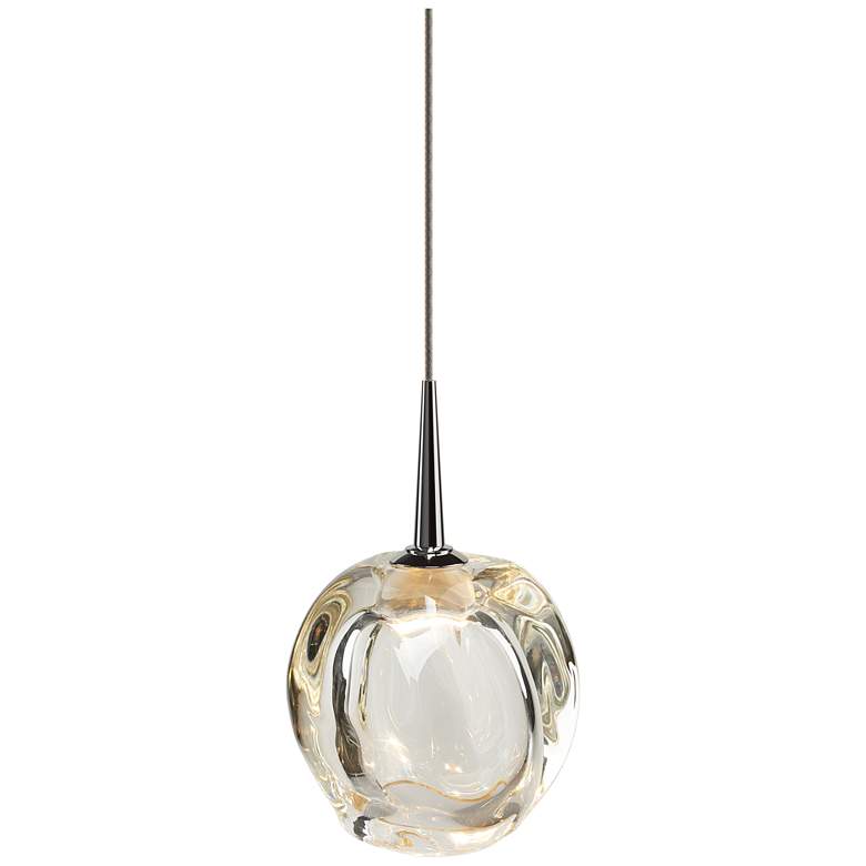 Image 1 Aurora LED Pendant - Chrome Finish - Clear Glass Shade