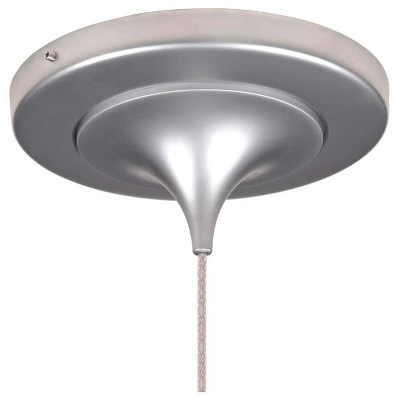 Image 3 Aurora LED Pendant - Matte Chrome Finish - Amber Glass Shade more views
