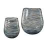 2_Aurora Swirl Set of 2 Glass Vases