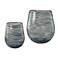 Aurora Swirl Set of 2 Glass Vases