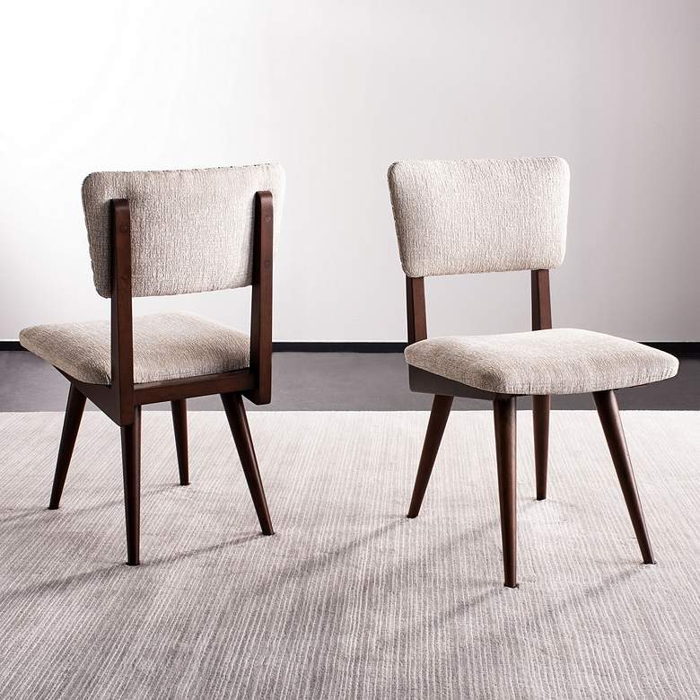 Image 1 Aurora Taupe Dining Chair Set of 2