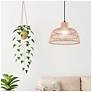 Thumbnail3 of Ausnby Pendant Black Finish, Natural Wood Shade, 40W more views