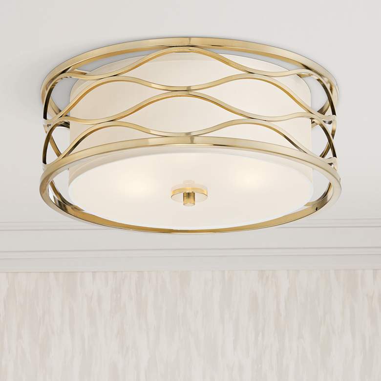 Image 1 Austen 16" Wide Plated Gold Ceiling Light