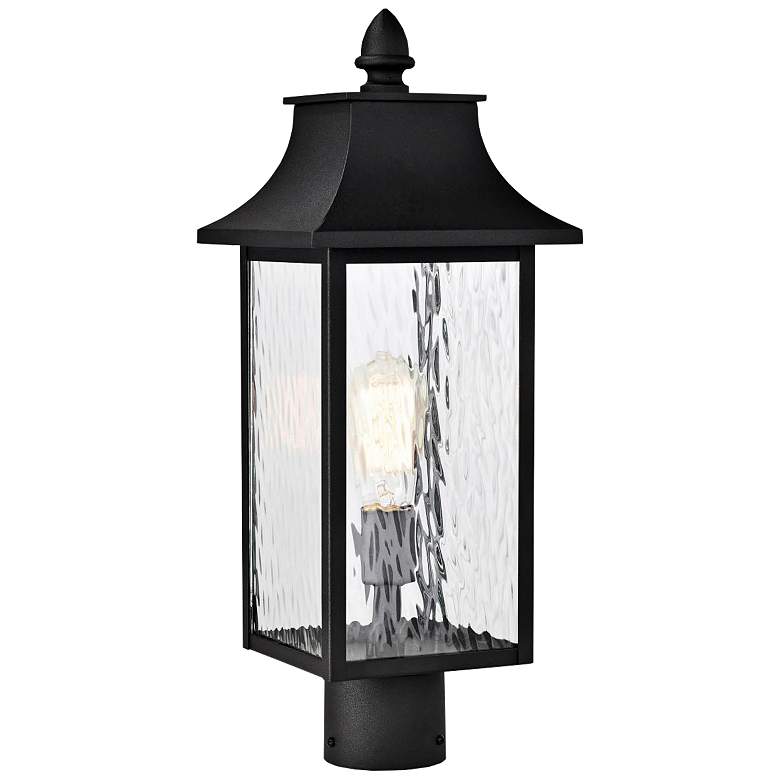 Image 2 Austen 20 1/4" High Matte Black Outdoor Post Light