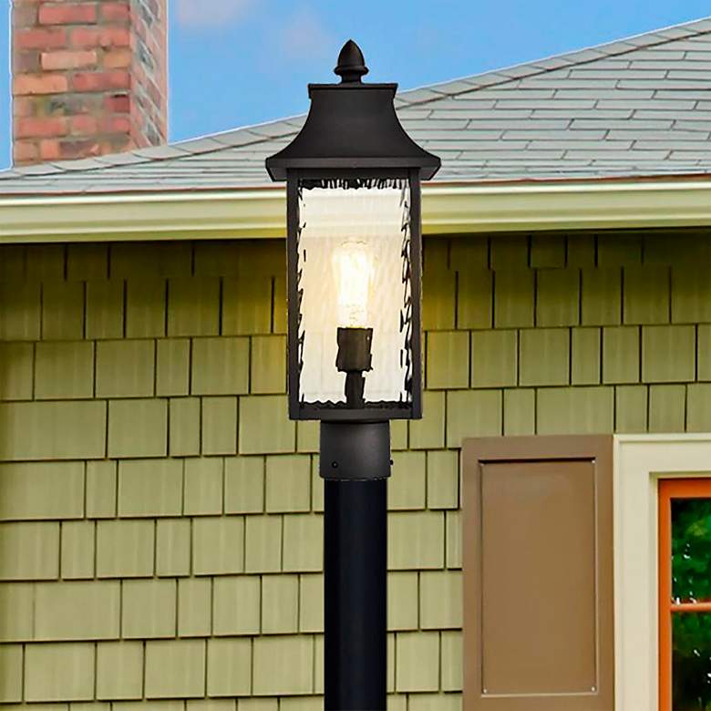 Image 1 Austen 20 1/4" High Matte Black Outdoor Post Light