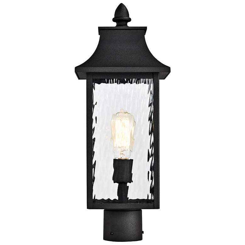 Image 4 Austen 20 1/4" High Matte Black Outdoor Post Light more views