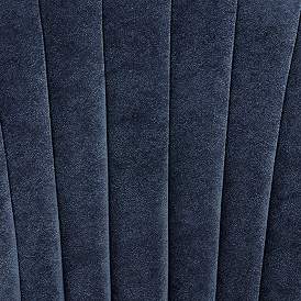 Image4 of Austen Navy Velvet Tufted Armchair with Pillow more views