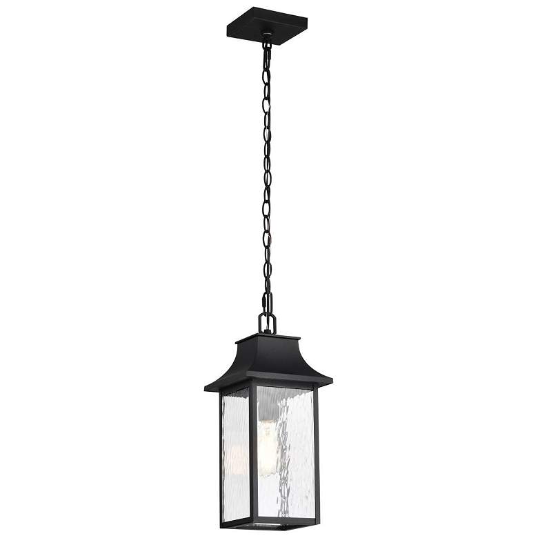 Image 1 Austen Outdoor Hanging Lantern; 1 Light; Matte Black Finish