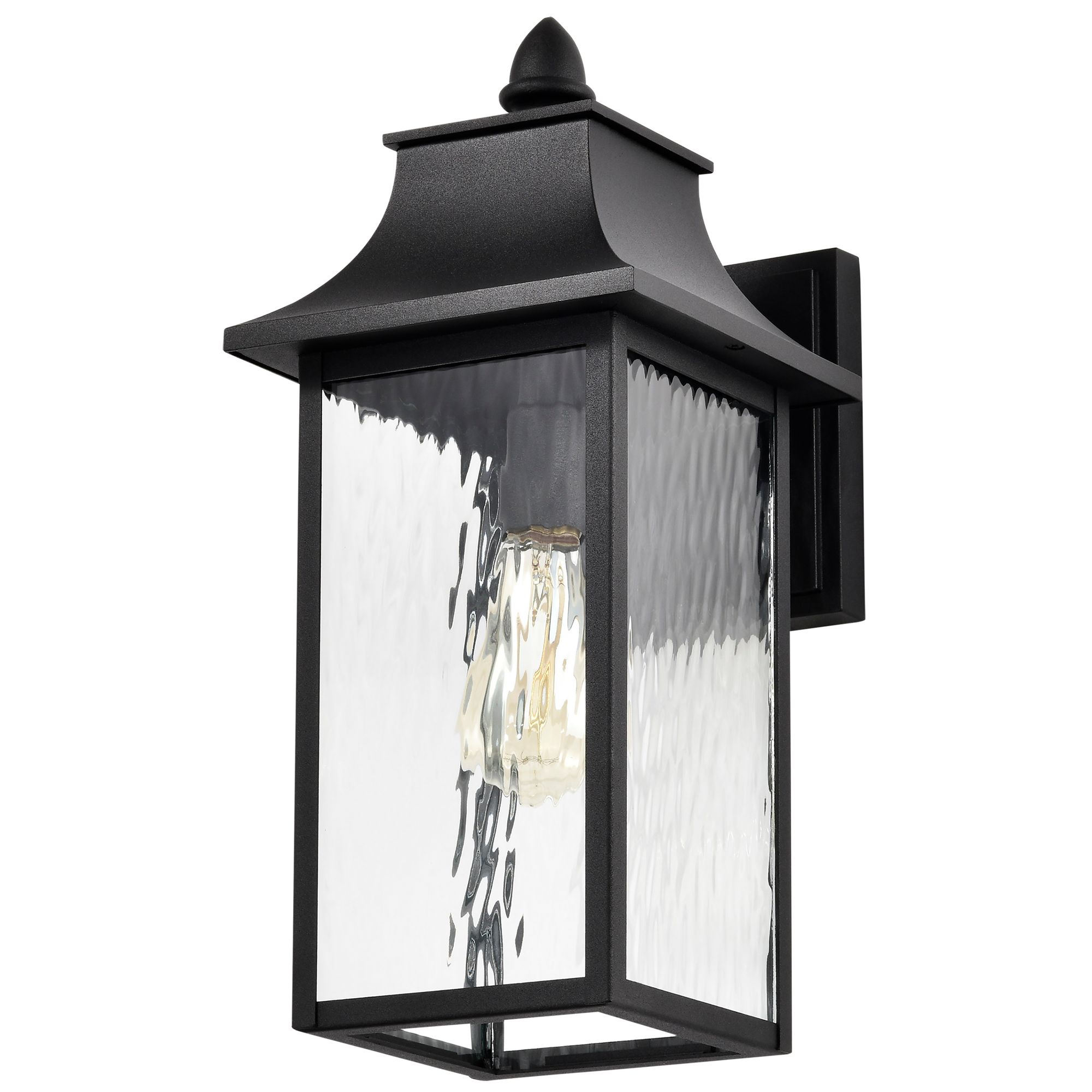 Image 3 Austen Outdoor Large Wall Lantern; 1 Light; Matte Black Finish more views