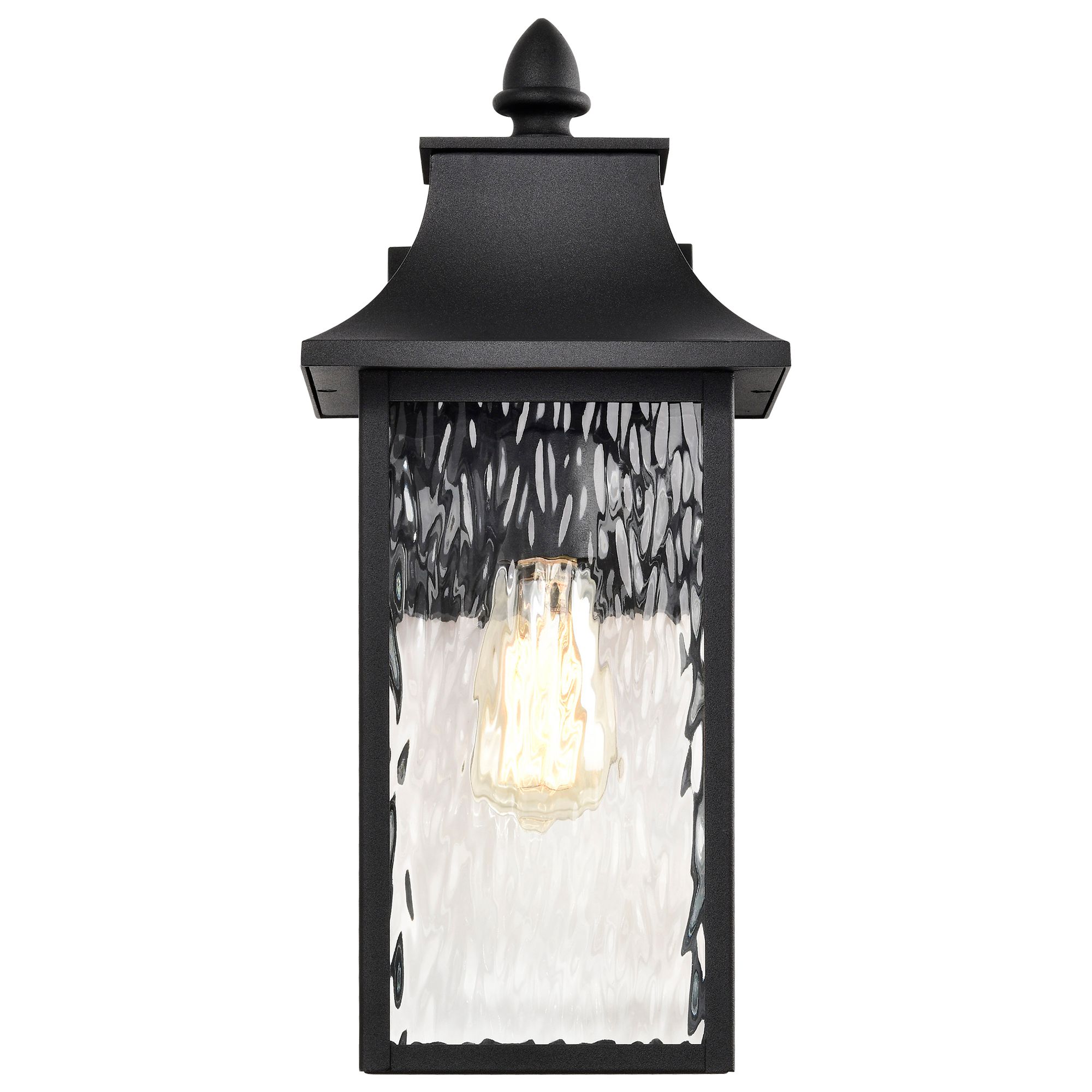 Image 4 Austen Outdoor Large Wall Lantern; 1 Light; Matte Black Finish more views