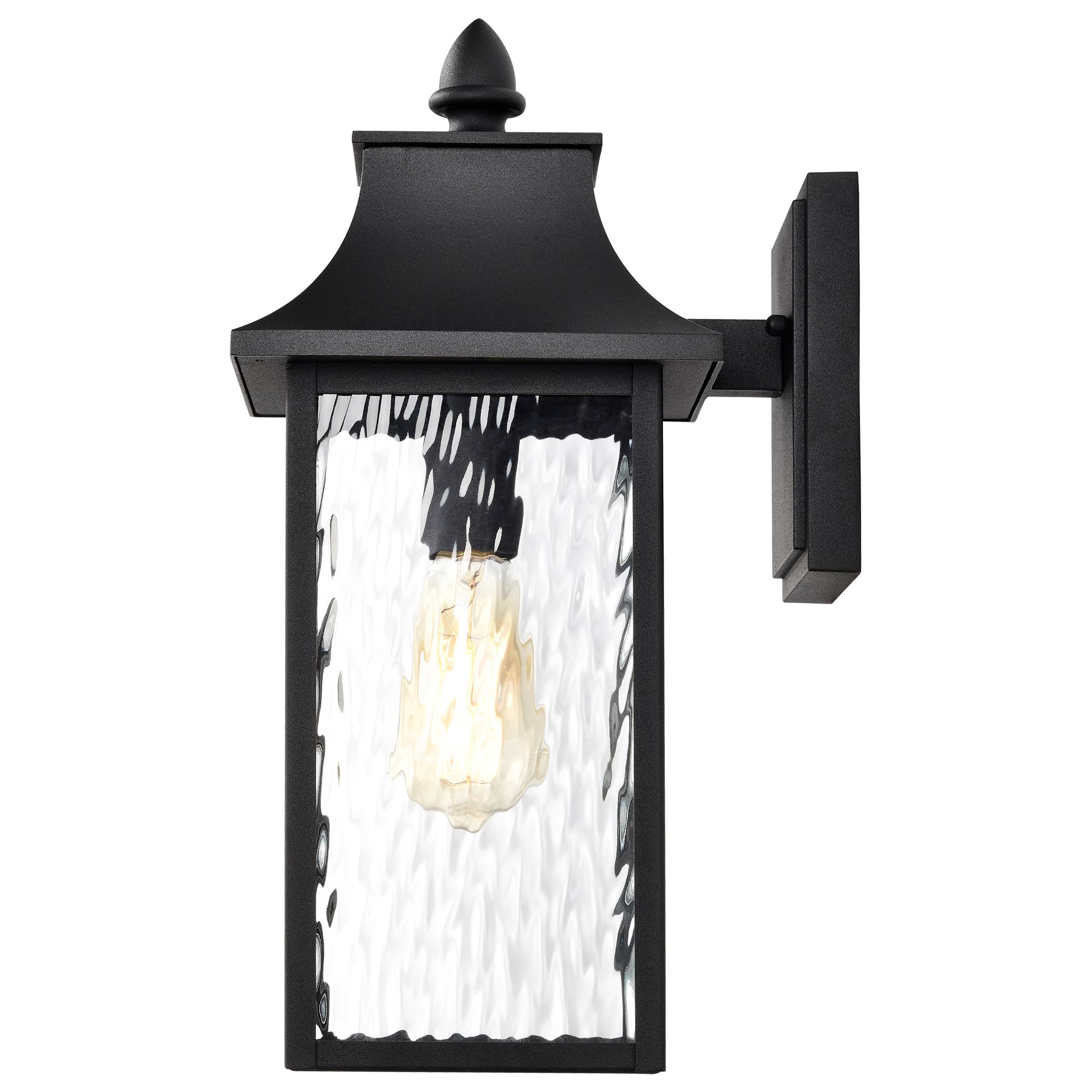 Image 6 Austen Outdoor Large Wall Lantern; 1 Light; Matte Black Finish more views