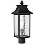 Thumbnail2 of Austen Outdoor Post Lantern; 1 Light; Matte Black; Clear Water Glass