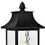 Thumbnail3 of Austen Outdoor Post Lantern; 1 Light; Matte Black; Clear Water Glass more views