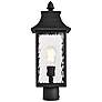 Thumbnail4 of Austen Outdoor Post Lantern; 1 Light; Matte Black; Clear Water Glass more views