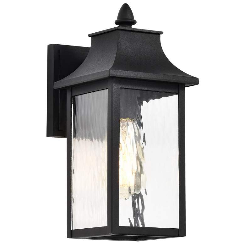 Image 1 Austen Outdoor Small Wall Lantern; 1 Light; Matte Black Finish