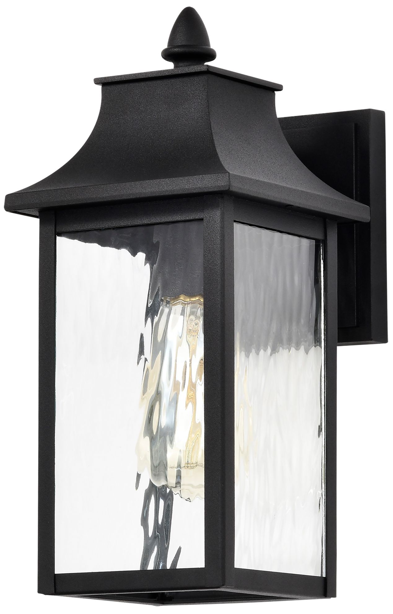 Image 3 Austen Outdoor Small Wall Lantern; 1 Light; Matte Black Finish more views