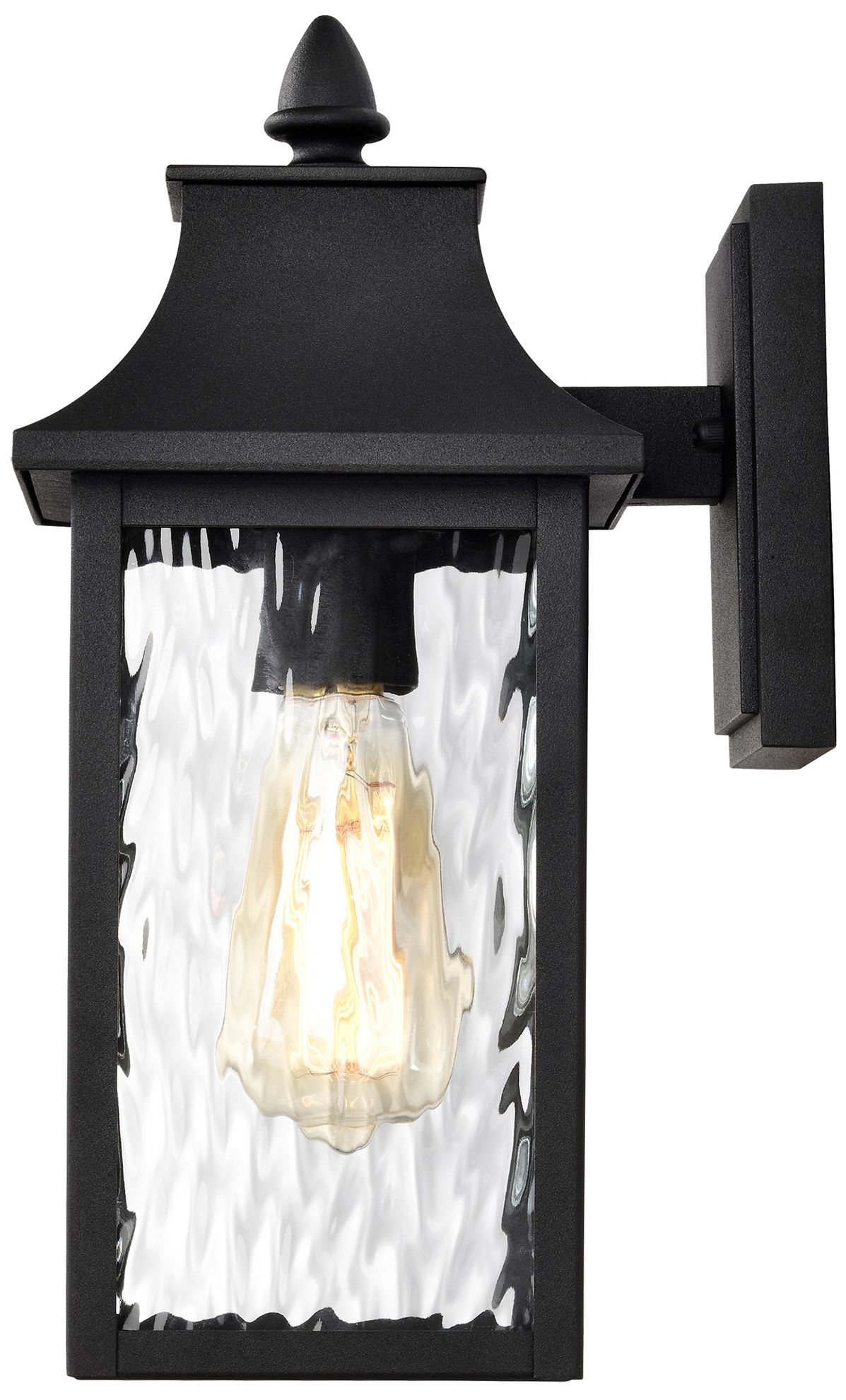 Image 6 Austen Outdoor Small Wall Lantern; 1 Light; Matte Black Finish more views