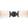 Austere Bell 18.5" Wide 2 Light Bronze Bath Vanity Light w/ White Shad