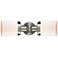 Austere Bell 18.5"W 2 Light Brushed Nickel Bath Light w/ White Shade