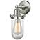 Austere Centri 11.5" High Brushed Satin Nickel Sconce w/ Clear Shade