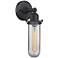 Austere Centri 13" High Matte Black LED Wall Sconce