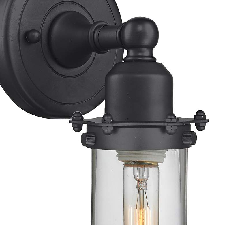 Image 2 Austere Centri 13" High Matte Black LED Wall Sconce more views