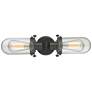 Austere Centri 22" 2-Light Oil Rubbed Bronze Bath Light w/ Clear Shade