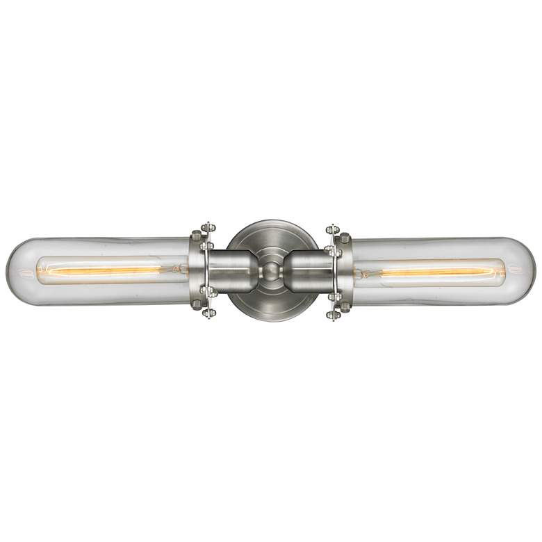 Image 1 Austere Centri 3" 2 Light 22" LED Bath Light - Brushed Satin Nick