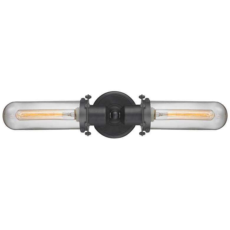 Image 1 Austere Centri 3" 2 Light 22" LED Bath Light - Matte Black - Clea