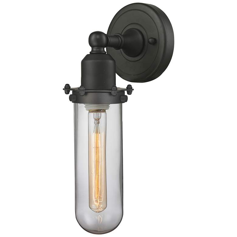 Image 1 Austere Centri 3" 5" LED Sconce - Bronze Finish - Clear Shade