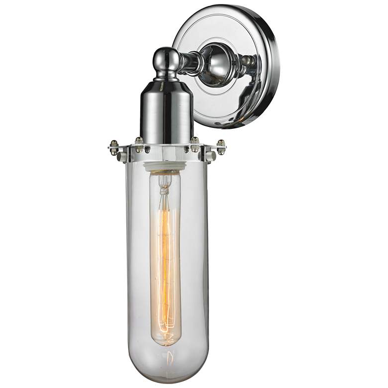Image 1 Austere Centri 3" 5" LED Sconce - Chrome Finish - Clear Shade