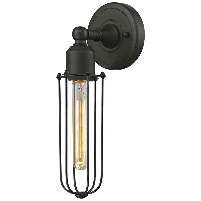 Image 1 Austere Muselet 5" LED Sconce - Bronze Finish - Bronze Shade