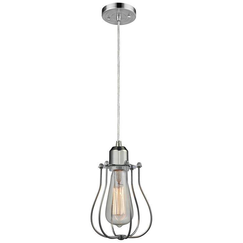 Image 1 Austere Muselet 6" Polished Chrome Cord Hung Mini Pendant