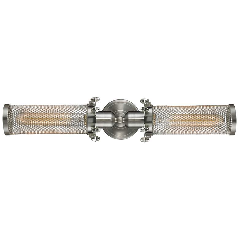Image 1 Austere Quincy Hall 3 inch 2 Light 21 inch LED Bath Light - Satin Nickel