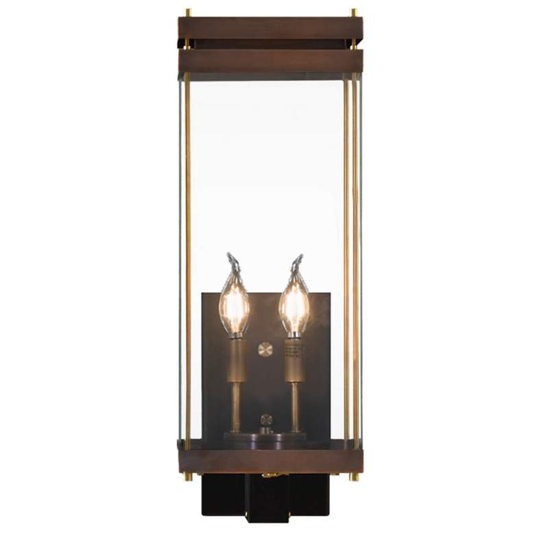 Image 1 Austin 22 1/2" High Antique Copper 2-Light Outdoor Wall Light