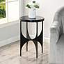 1_Austin 23" High Marbled Table Top Satin Black Side Table