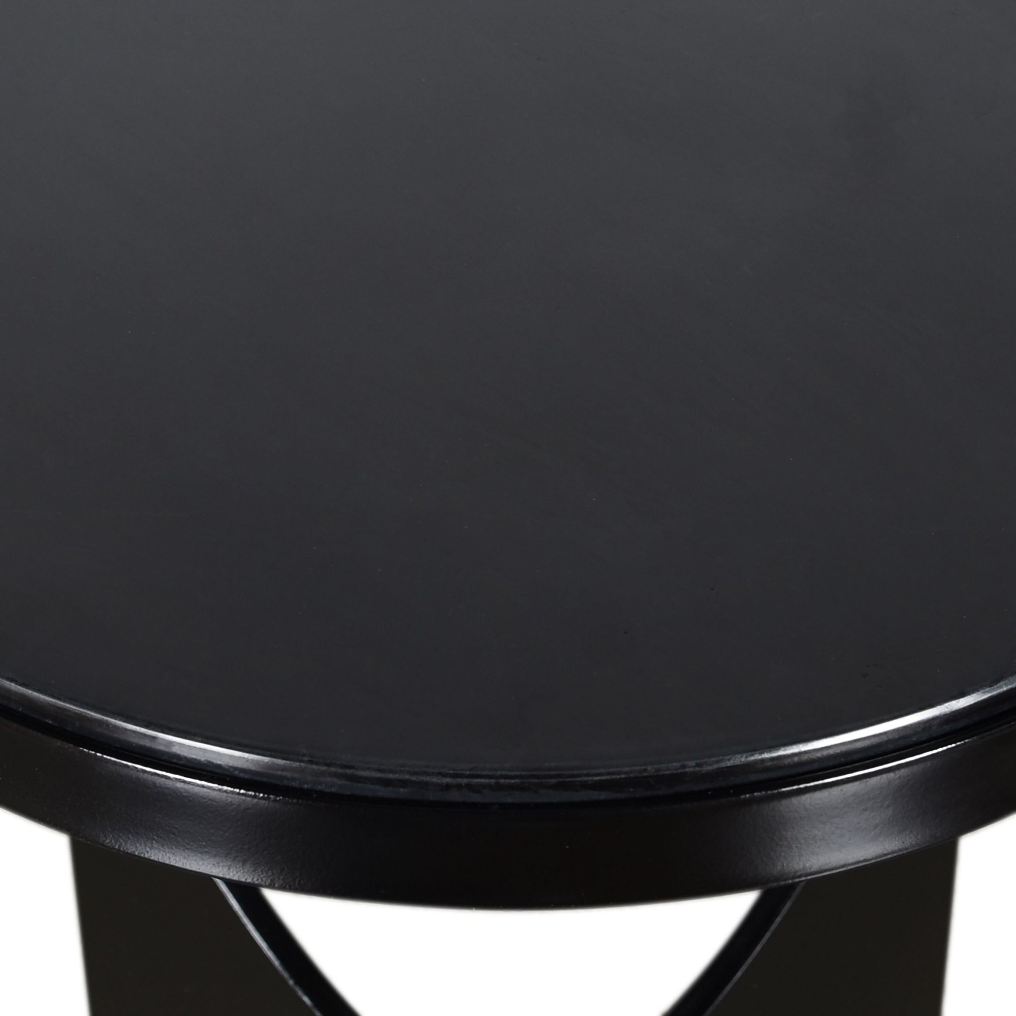 Image 3 Austin 23" High Marbled Table Top Satin Black Side Table more views