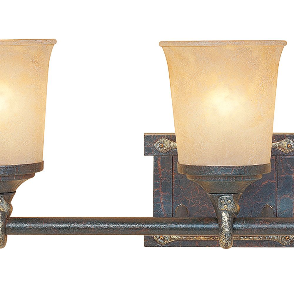 Image 3 Austin 27 1/2" Wide Weathered Saddle 3-Light Bath Light more views